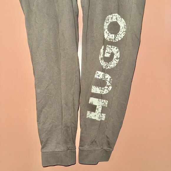 Hugo Boss Devoc Big Logo Cotton Jogger Pants Sweatpants Olive Green - Size XXL - Picture 6 of 7